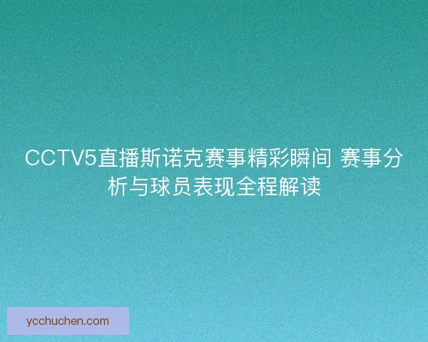 CCTV5直播斯诺克赛事精彩瞬间 赛事分析与球员表现全程解读